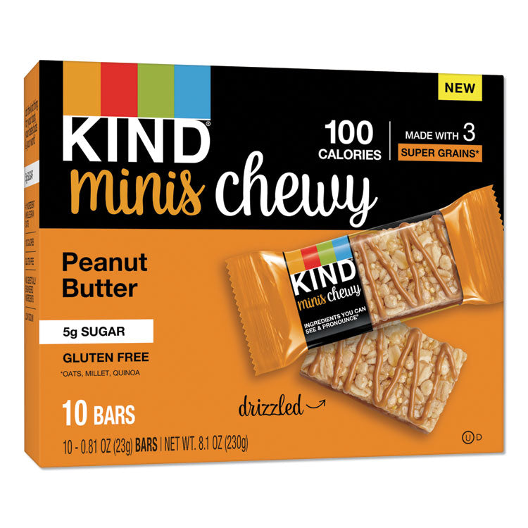 KIND - Minis Chewy, Peanut Butter, 0.81 oz 10/Pack