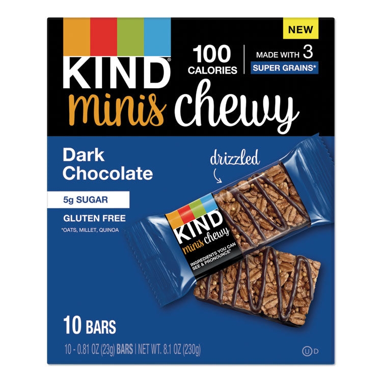 KIND - Minis Chewy, Dark Chocolate, 0.81 oz,10/Pack