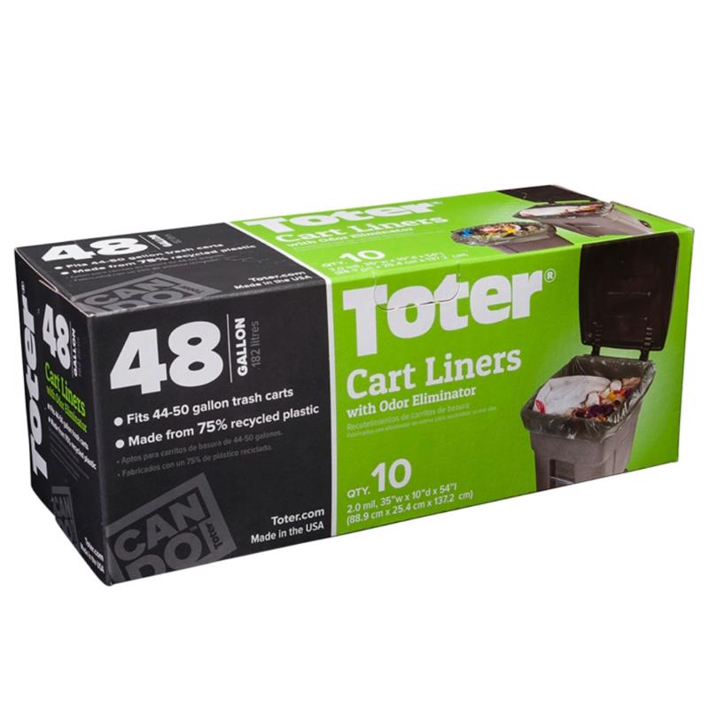 TOTER - Toter 48 gal Cart Liner Quick Tie 10 pk 2 mil