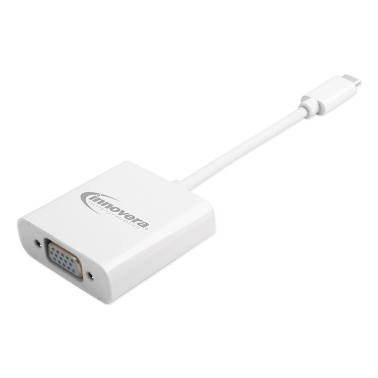 Innovera - USB Type-C VGA Adapter, USB-C/VGA, 0.65 ft, White