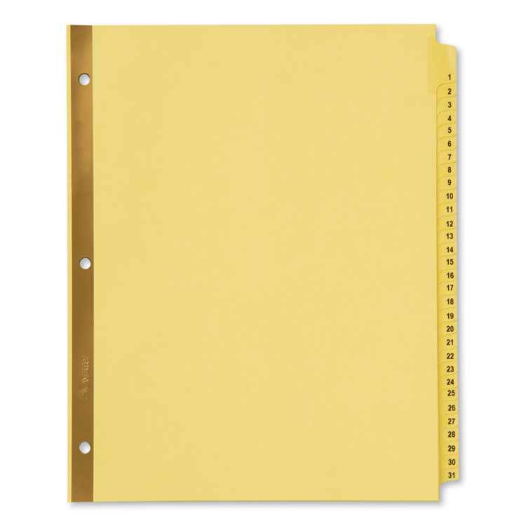 Avery - Preprinted Laminated Tab Dividers w/Gold Reinforced Binding Edge, 31-Tab, Letter