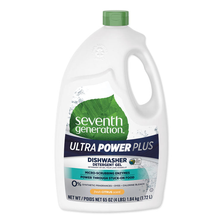 Seventh Generation - Natural Automatic Dishwasher Gel, Ultra Power Plus, Fresh Citrus, 65 oz Bottle