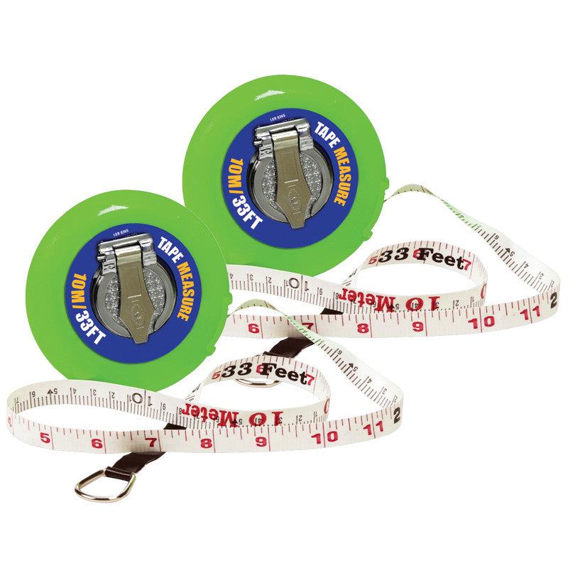 LEARNING RESOURCES - Wind-Up Tape Measure, 33 ft/10m, Pack of 2