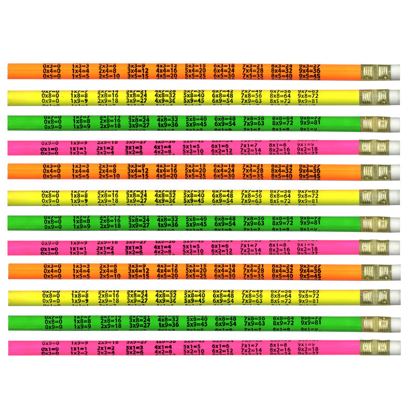 MOON PRODUCTS - Pencils Multiplication, 12 Per Pack, 12 Packs