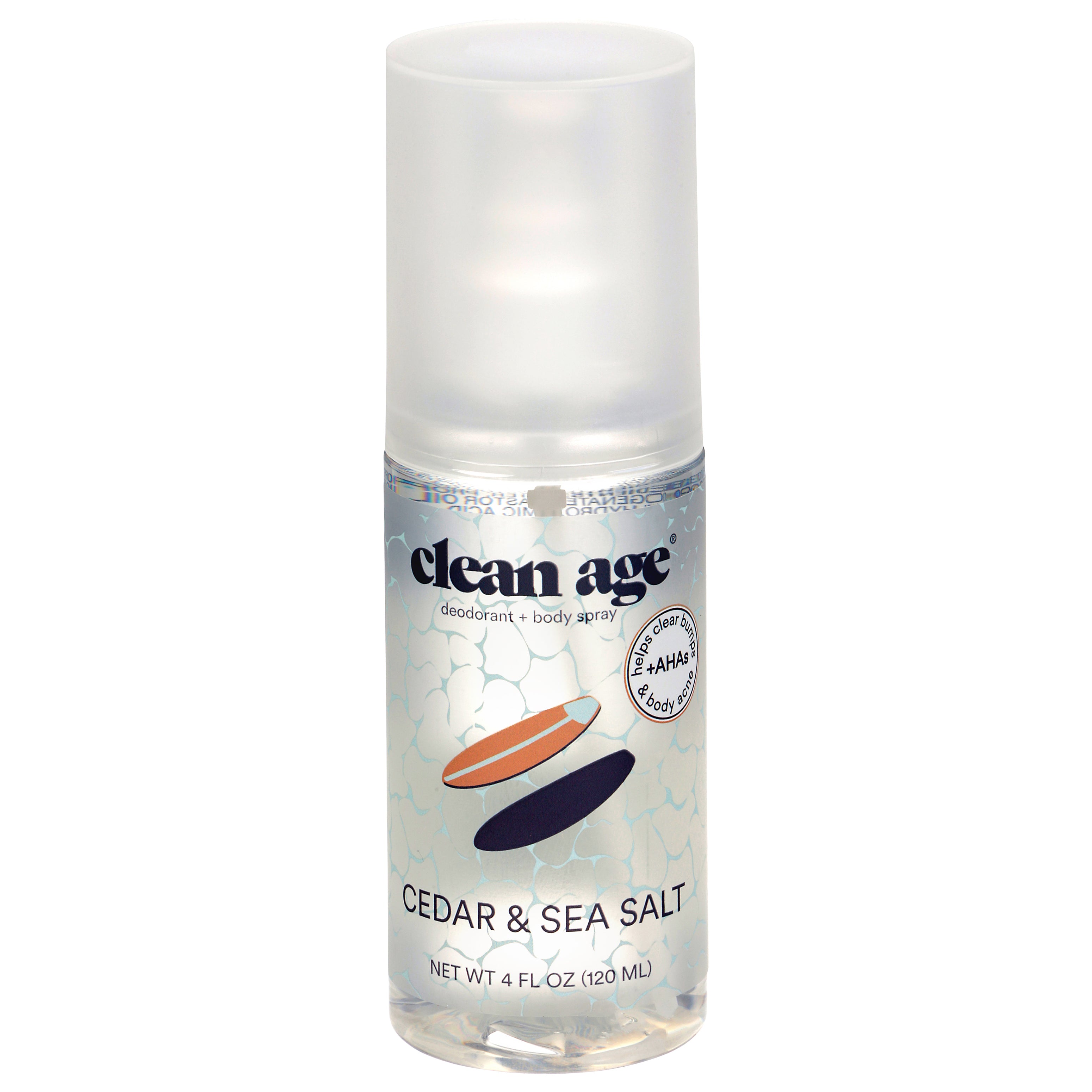 Clean Age Cedar & Sea Salt Deodorant + Body Spray 4 fl oz - Case of 1