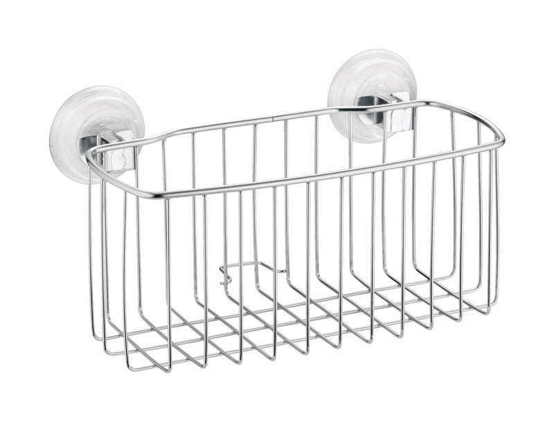 INTERDESIGN - iDesign Power Lock Silver Stainless Steel Shower Basket [41620]