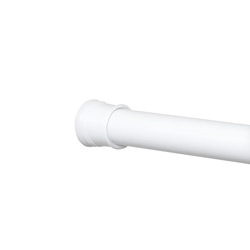 ZENNA HOME - Zenna Home Baked Enamel White Tension Rod 49 in. L X 86 in. L