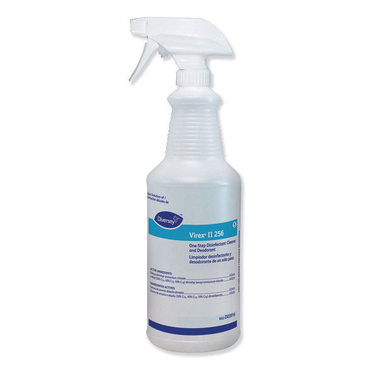 Diversey - Virex II 256 Empty Spray Bottle, 32 oz, Clear, 12/Carton