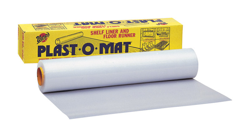 WARP'S - Warp's Plast-O-Mat 50 ft. L X 30 in. W Clear Shelf Liner and Floor Runner