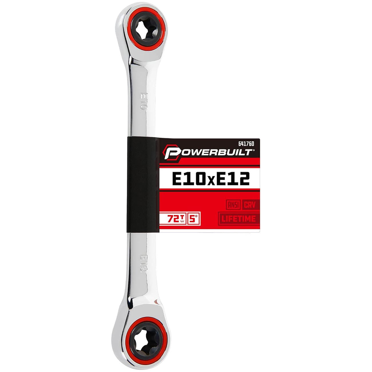 Powerbuilt Ratcheting Double Box-End E-Star Wrench - E10/E12