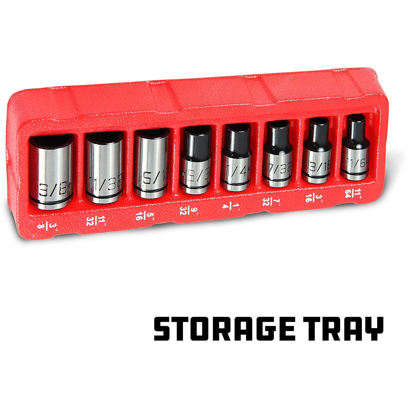 PowerBuilt 1/4" Drive Universal Socket Set with Storage Tray (8 Sockets)