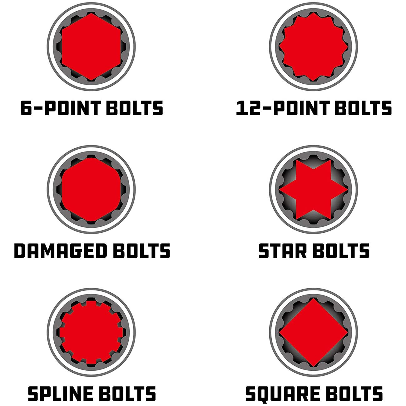PowerBuilt 1/4" Drive Universal Socket Set with Storage Tray (8 Sockets)