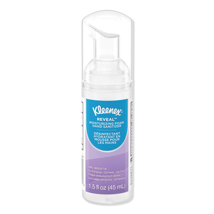 Kleenex - Ultra Moisturizing Foam Hand Sanitizer, 1.5 oz Pump Bottle, Unscented, 24/Carton
