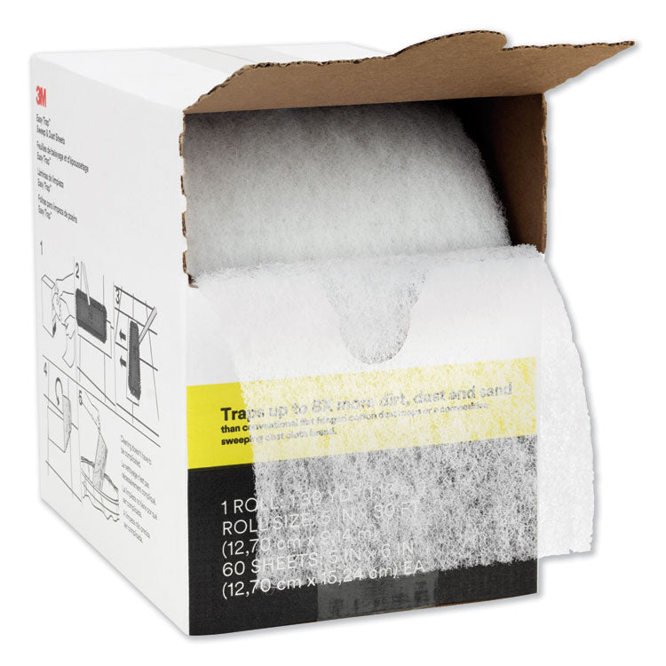 3M - Easy Trap Duster, 5" x 30 ft, White, 60 Sheet Roll/Box, 8 Boxes/Carton