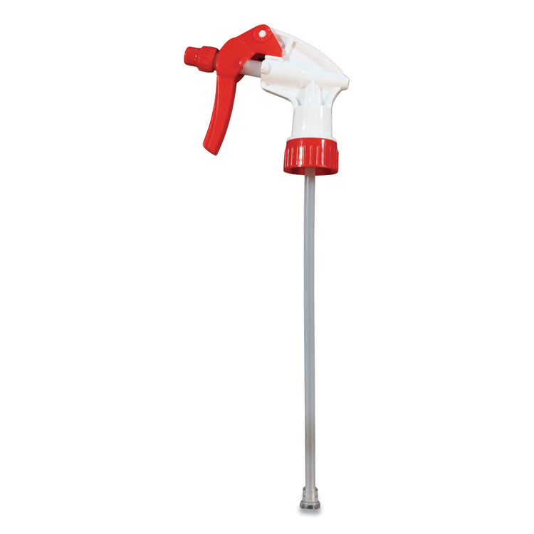 Impact - General Purpose Trigger Sprayer, 9.88" Tube, Fits 32 oz Bottles, Red/White, 24/Carton