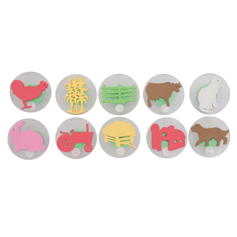 READY 2 LEARN - Giant Stampers - Farm Adventure - Set of 10