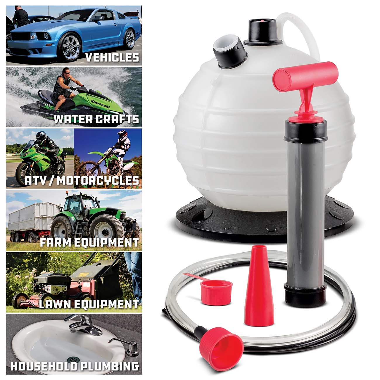 Powerbuilt Oil / Fluid Extractor - 6.3Qt. (6L) Capacity