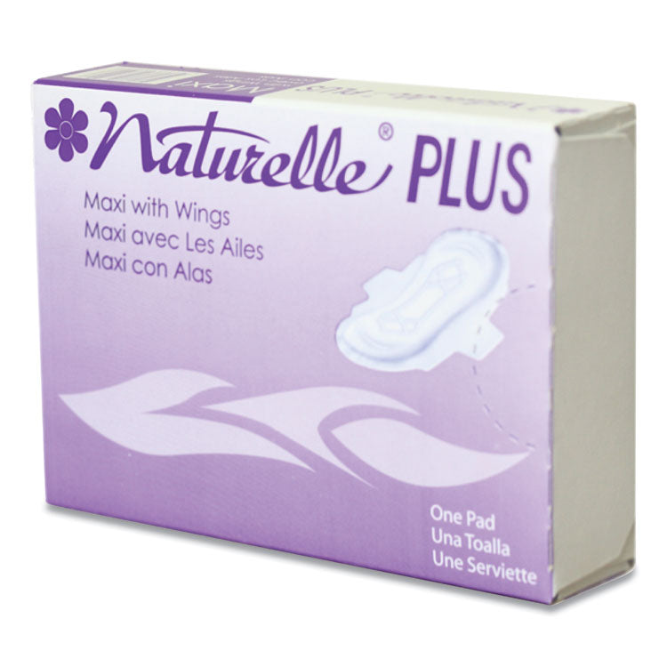 Impact - Naturelle Maxi Pads Plus, #4 with Wings, 250 Individually Wrapped/Carton