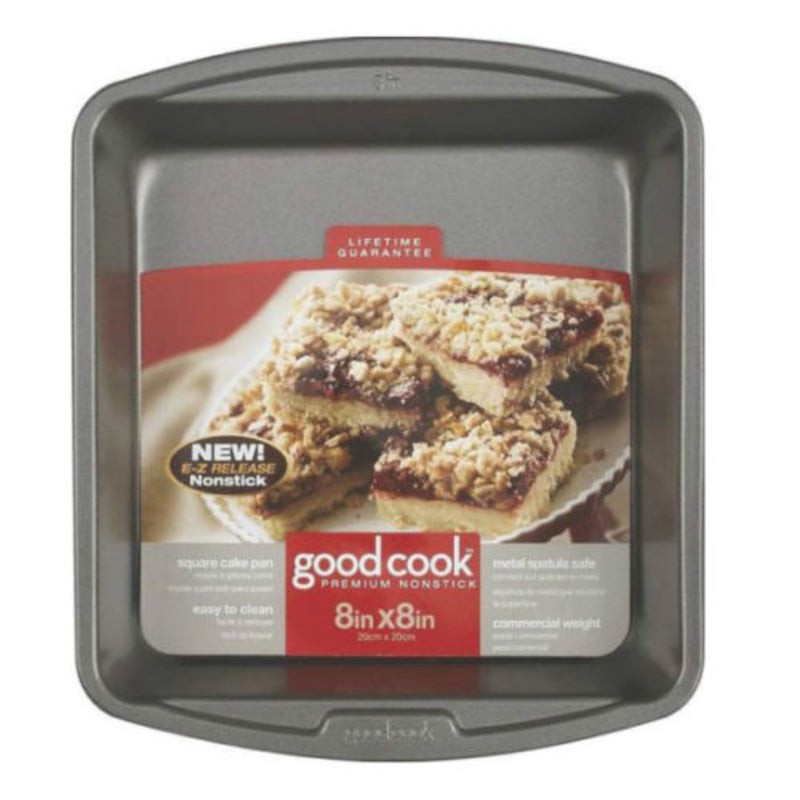 GOOD COOK - Good Cook 8 in. W X 8 in. L Cake Pan Gray 1 pk