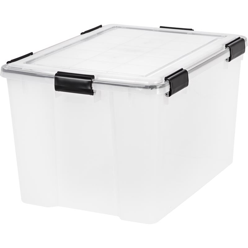 IRIS - IRIS WEATHERPRO 74 qt Clear Storage Tote 14.5 in. H X 17.75 in. W X 23.6 in. D Stackable - Case of 4