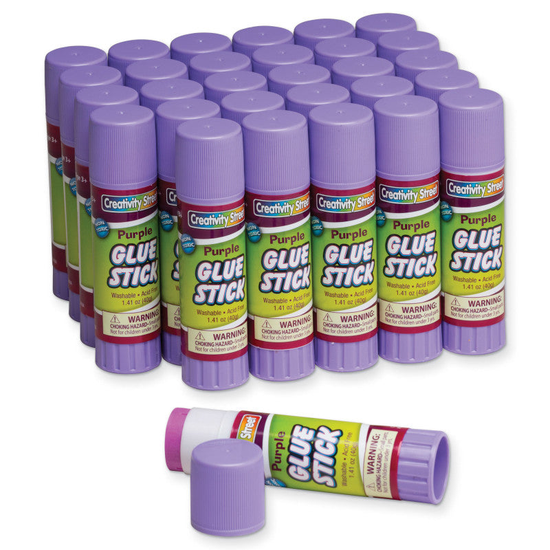 CREATIVITY STREET - Glue Sticks, Purple, 1.41 oz., 30 Count