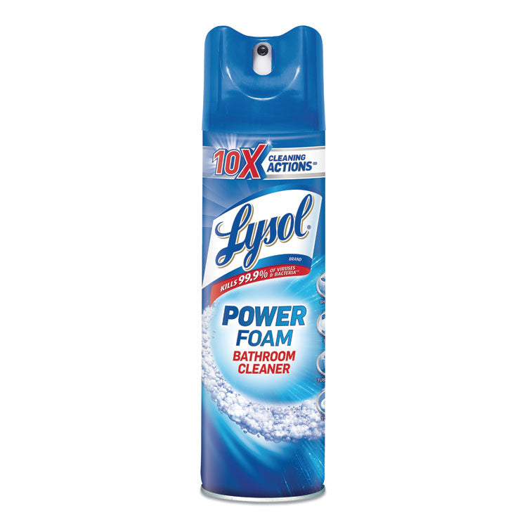 LYSOL Brand - Power Foam Bathroom Cleaner, 24 oz Aerosol Spray, 12/Carton