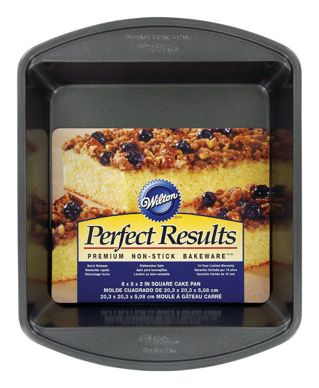 WILTON - Wilton Premium 8 in. W X 8 in. L Square Cake Pan Gray 1 pk