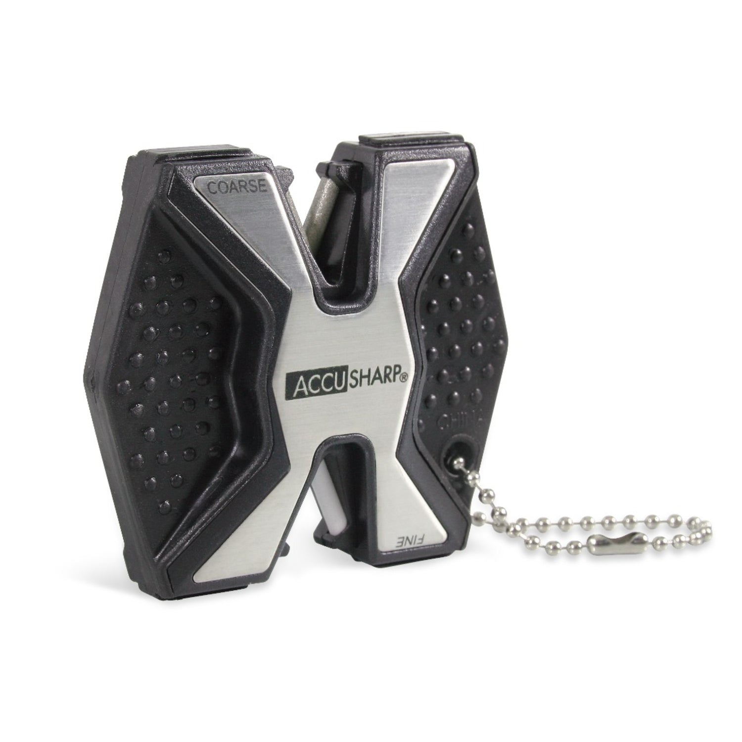 AccuSharp Brushed Nickel Diamond Abrasive 2 stage Knife and Tool Sharpener