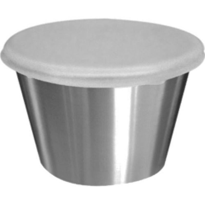 TABLECRAFT - TableCraft Silver ABS/Stainless Steel Dipping Cups w/Lids 15 oz