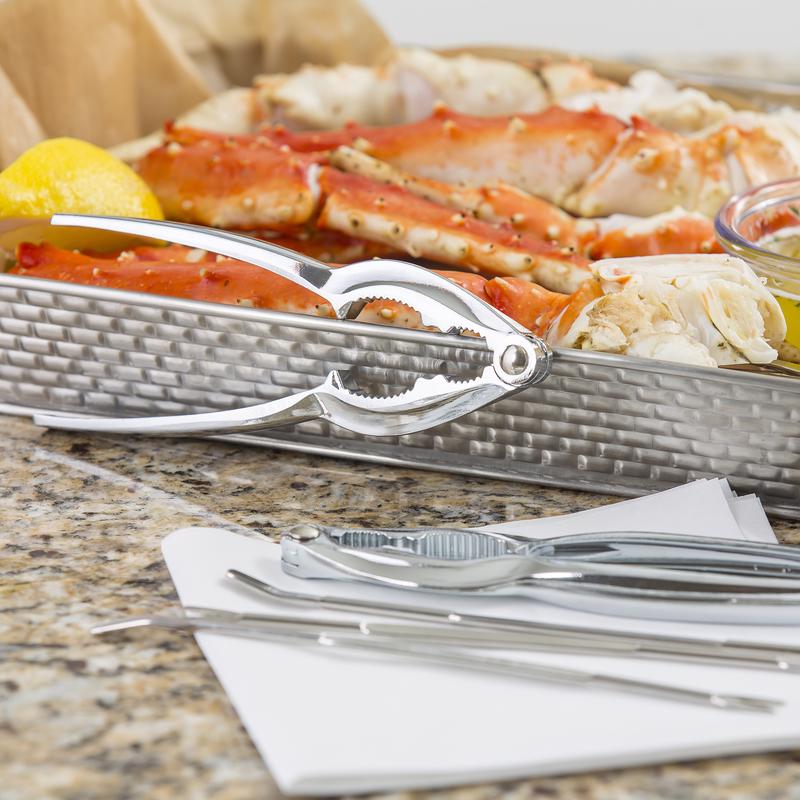 TABLECRAFT - TableCraft Silver Steel/Zinc Lobster Crack and Fork Set