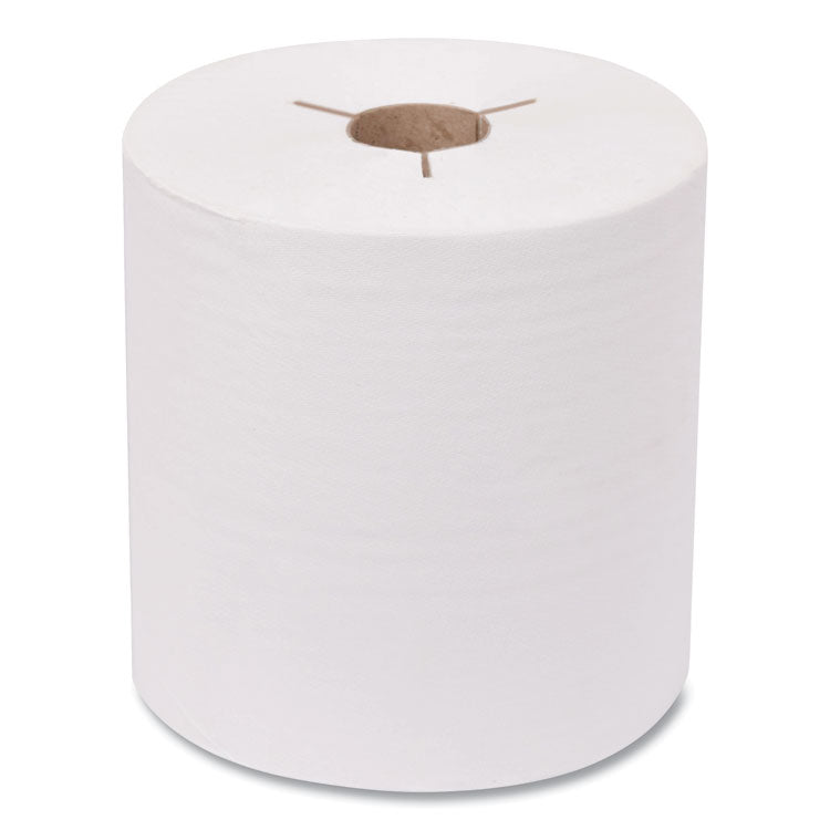 Tork - Advanced Hand Towel Roll, Notched, 1-Ply, 8" x 800 ft, White, 6 Rolls/Carton