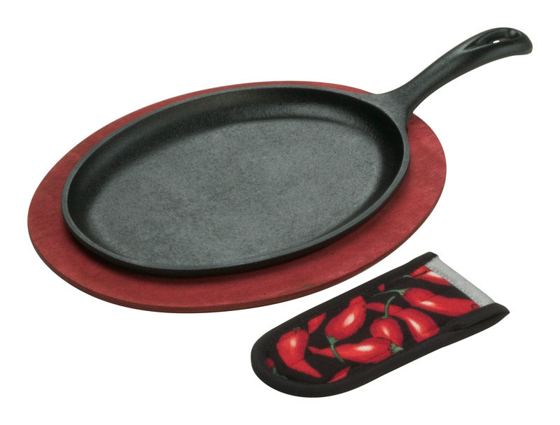 LODGE - Lodge Cast Iron Fajita Set 5.5 in. 2 pt Black