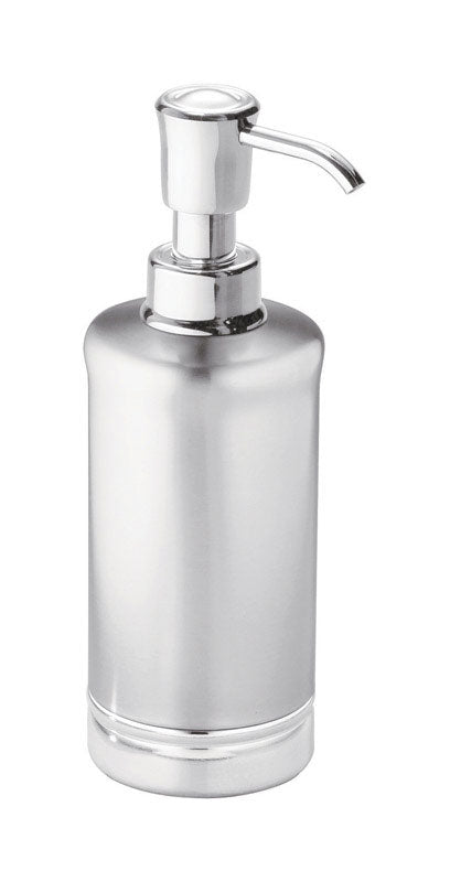 IDESIGN - iDesign York Brushed Chrome Metal Lotion/Soap Dispenser