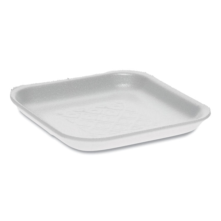 Pactiv Evergreen - Supermarket Tray, #1S, 5.1 x 5.1 x 0.65, White, Foam, 1,000/Carton