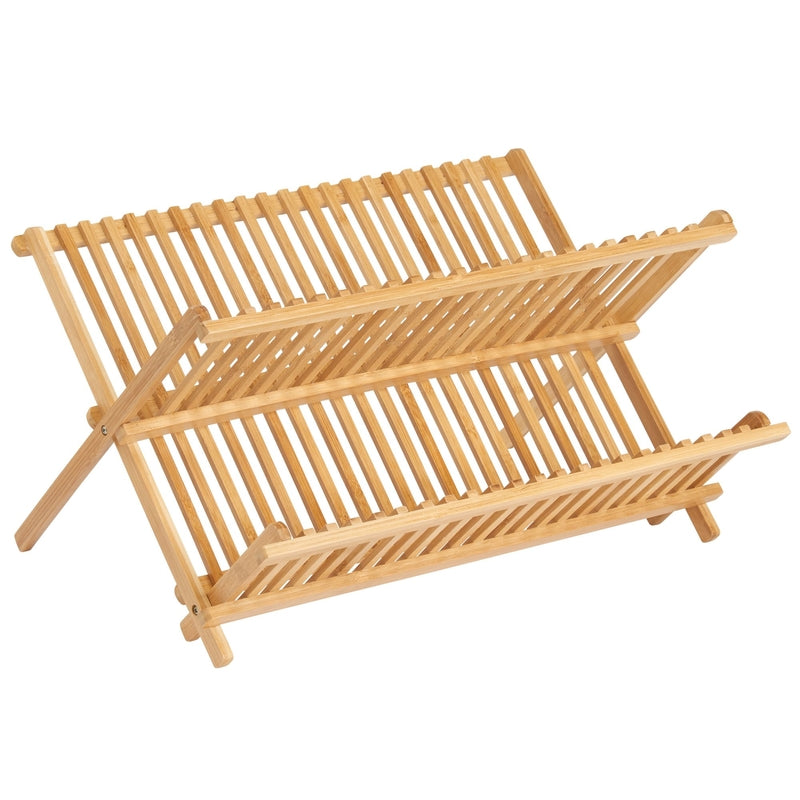IDESIGN - iDesign Brown Bamboo Dish Drying Rack
