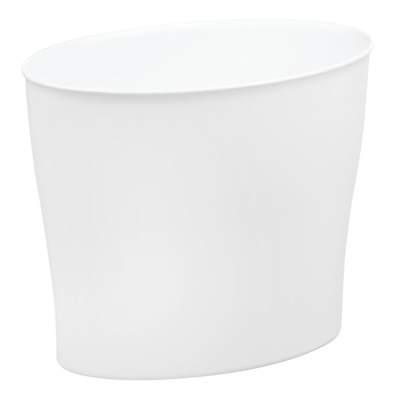 IDESIGN - iDesign Nuvo White Plastic Oval Wastebasket