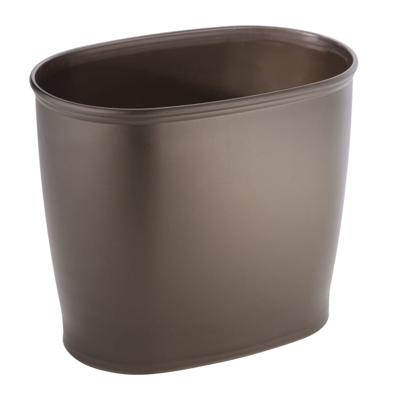 IDESIGN - iDesign Kent Black Plastic Oval Wastebasket