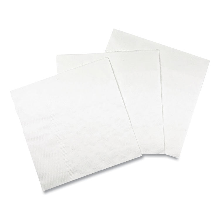 Boardwalk - Dinner Napkin, 1-Ply, 17 x 17, White, 250/Pack, 12 Packs/Carton