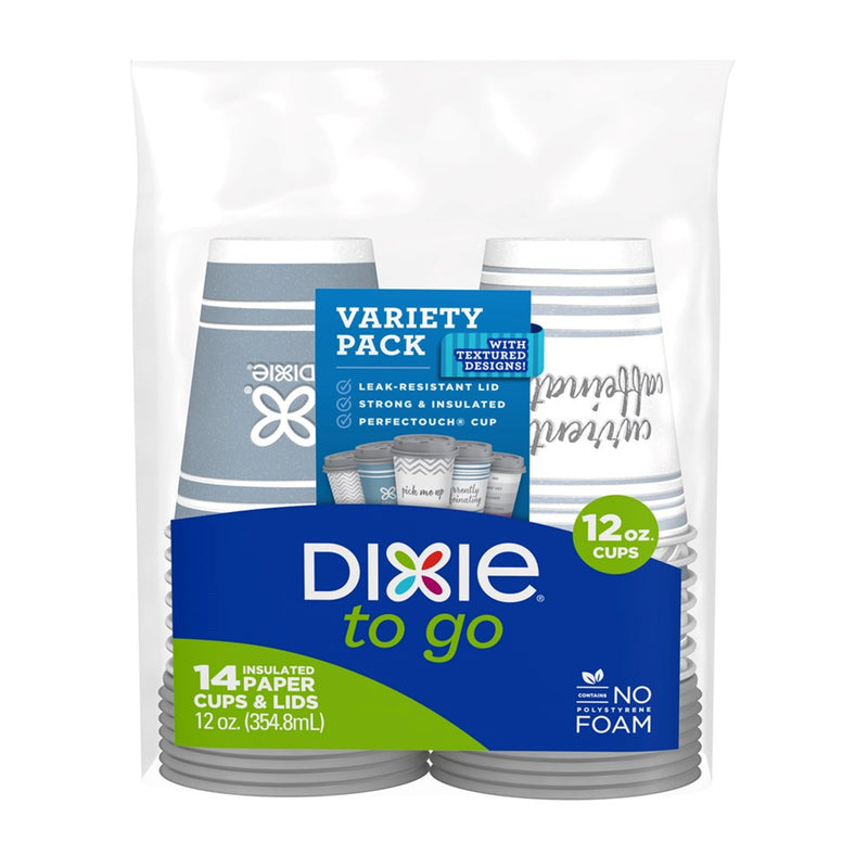 DIXIE - Dixie To Go Multicolored Paper COFFEE HAZE Cups 14 pk - Case of 8