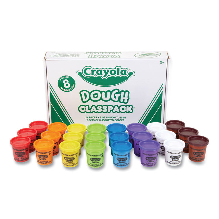 Crayola - Dough Classpack, 3 oz, 8 Assorted Colors, 24/Pack