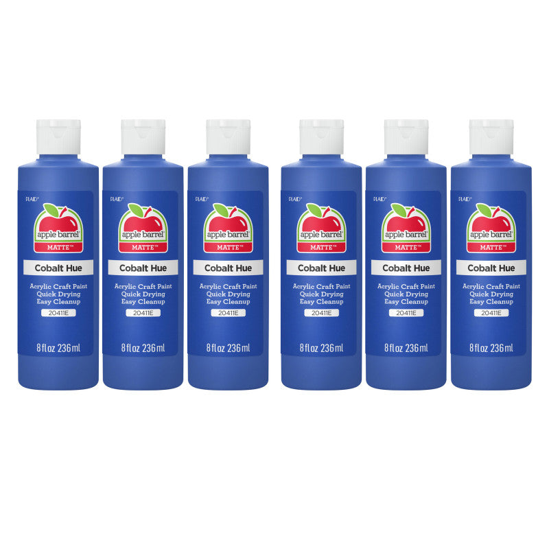 Acrylic Paint Matte, 8oz., Cobalt Hue, Pack of 6