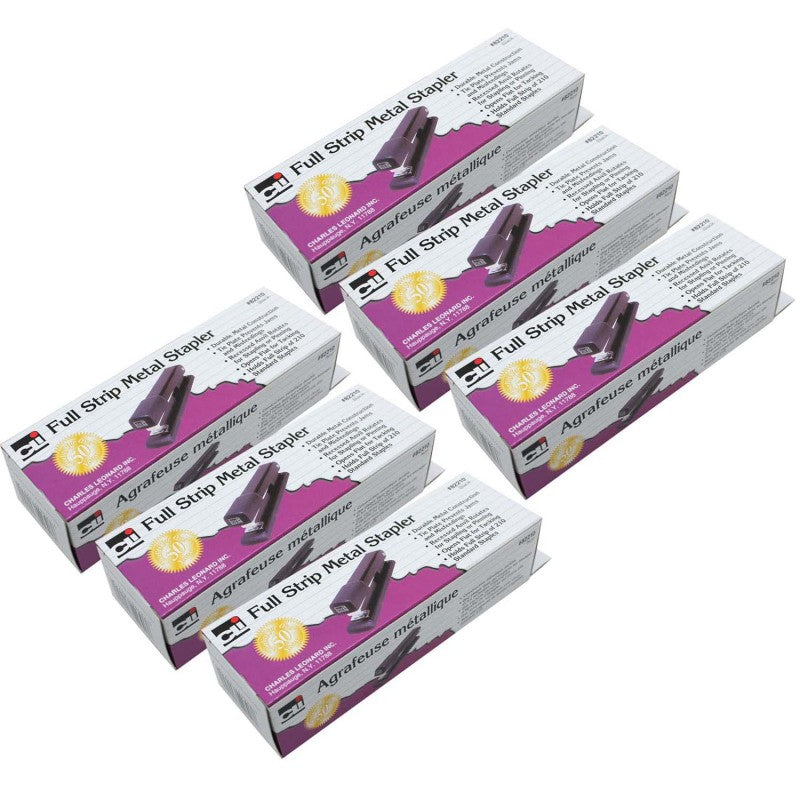 CHARLES LEONARD - Full Strip Economy Metal Stapler, Pack of 6