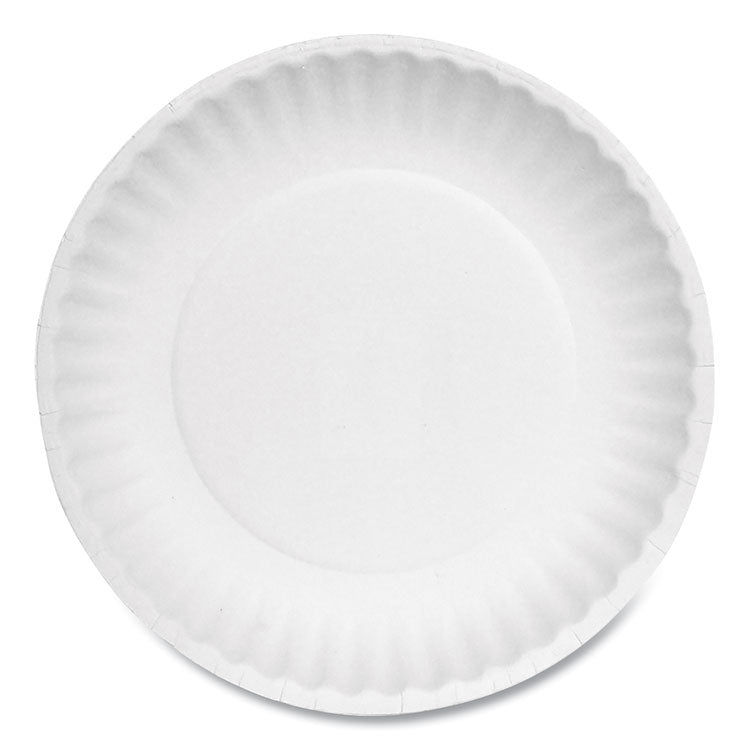AJM Packaging Corporation - Paper Plates, 6" dia, White, 100 Bulk Pack, 10 Packs/Carton