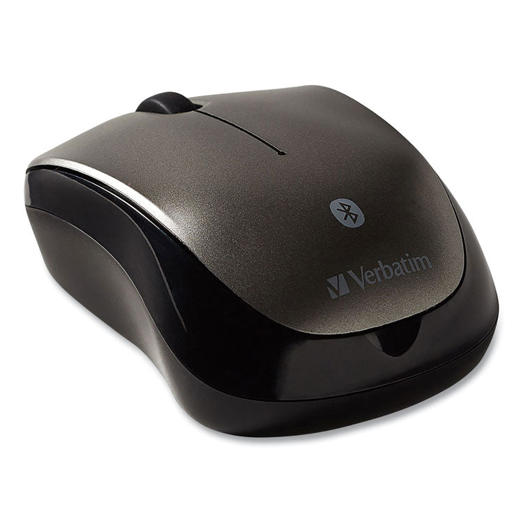 Verbatim - Bluetooth Wireless Tablet Multi-Trac Blue LED Mouse, 2.4 GHz Frequency/30 ft Wireless Range, Left/Right Hand Use, Graphite