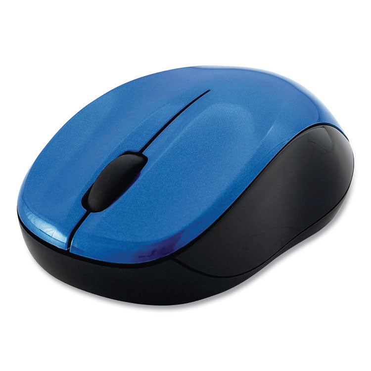 Verbatim - Silent Wireless Blue LED Mouse, 2.4 GHz Frequency/32.8 ft Wireless Range, Left/Right Hand Use, Blue