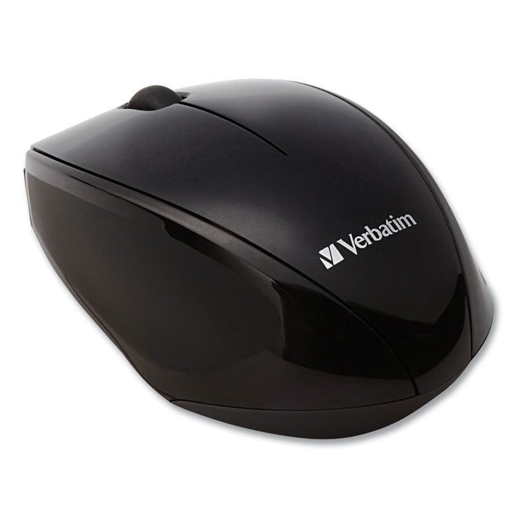 Verbatim - Wireless Notebook Multi-Trac Blue LED Mouse, 2.4 GHz Frequency/32.8 ft Wireless Range, Left/Right Hand Use, Black