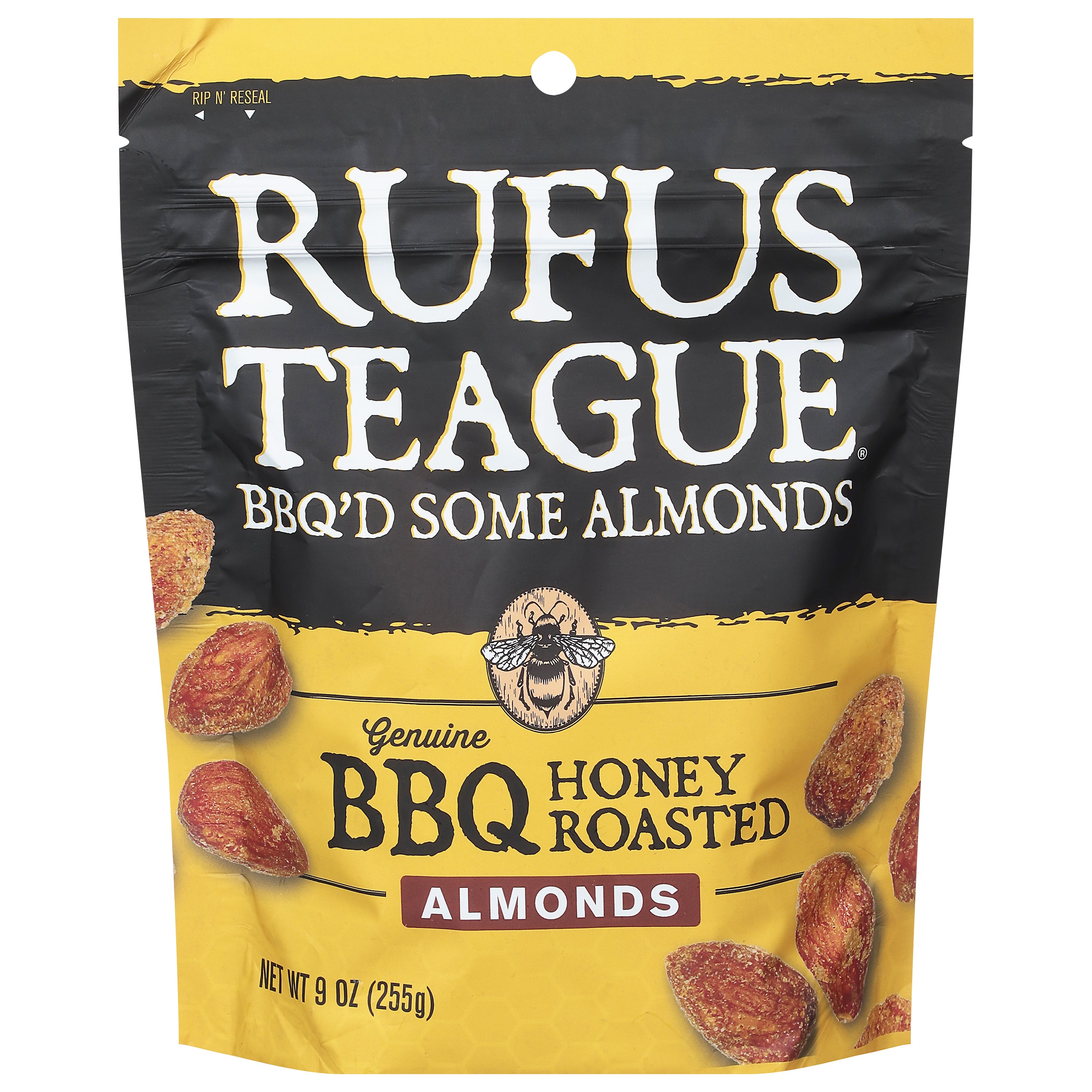 Rufus Teague BBQ Honey Roasted Almonds 9 oz - Case of 12