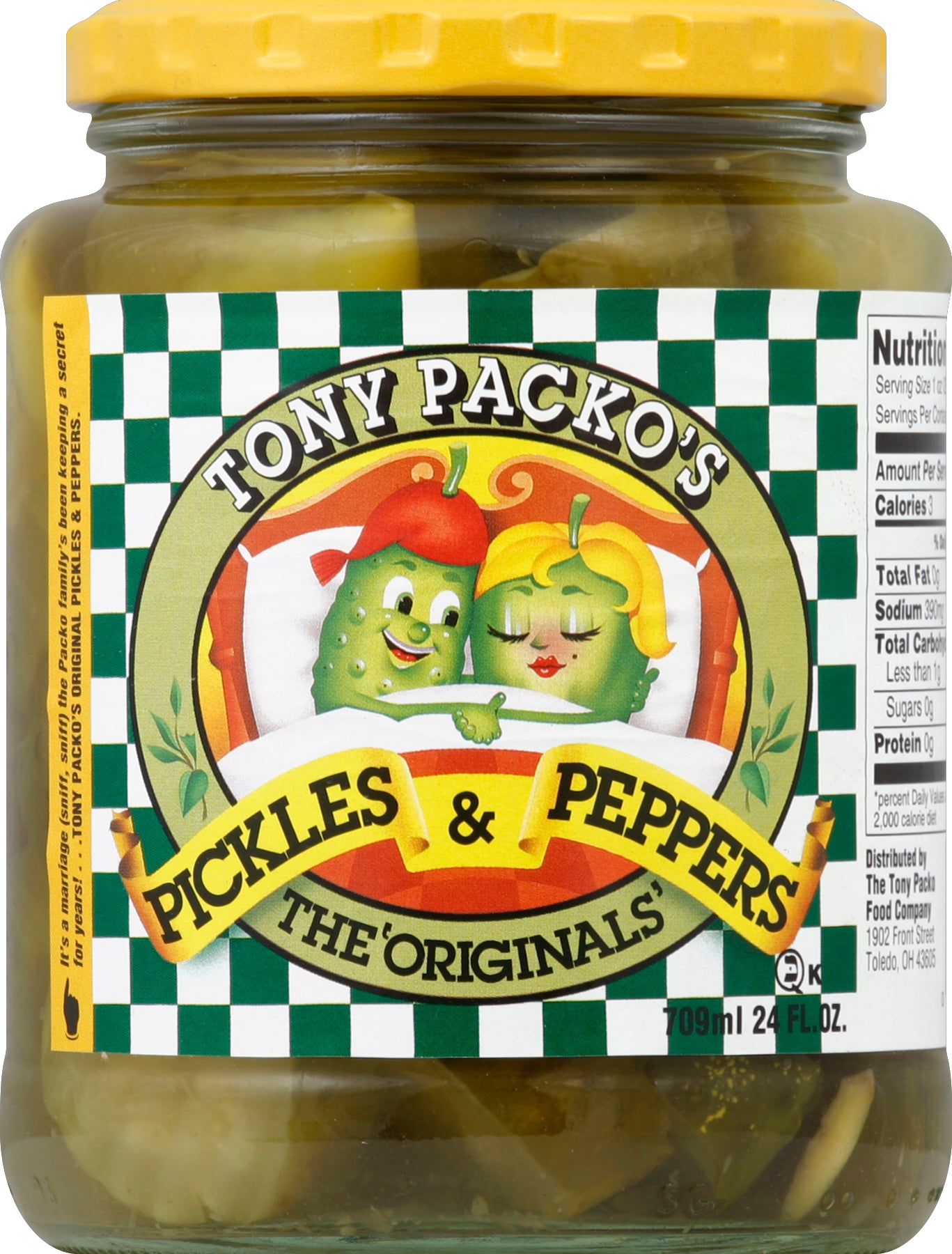 Tony Packos Pickles & Peppers 24 oz - Case of 6