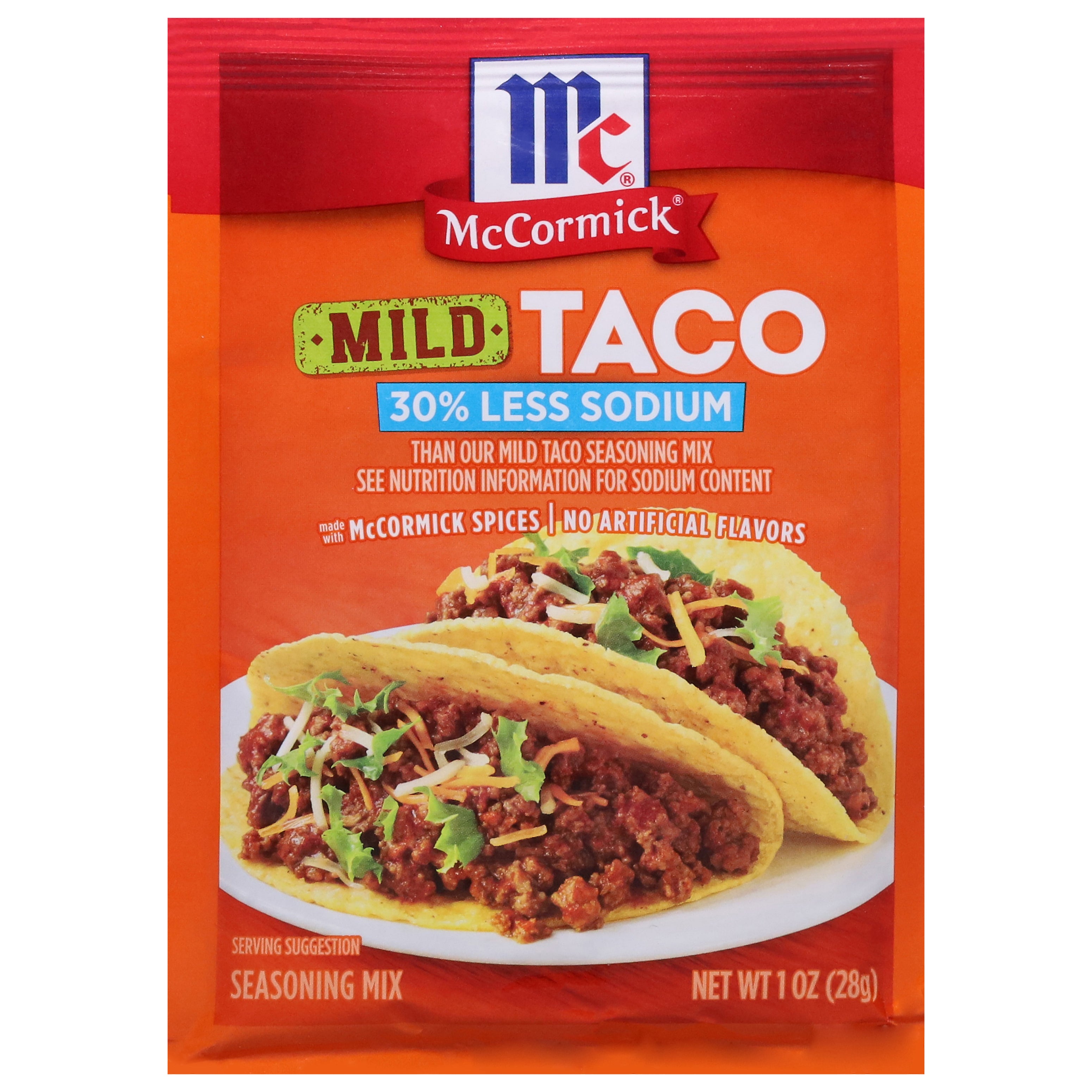 McCormick Mild Taco Seasoning Mix 1 oz - Case of 12