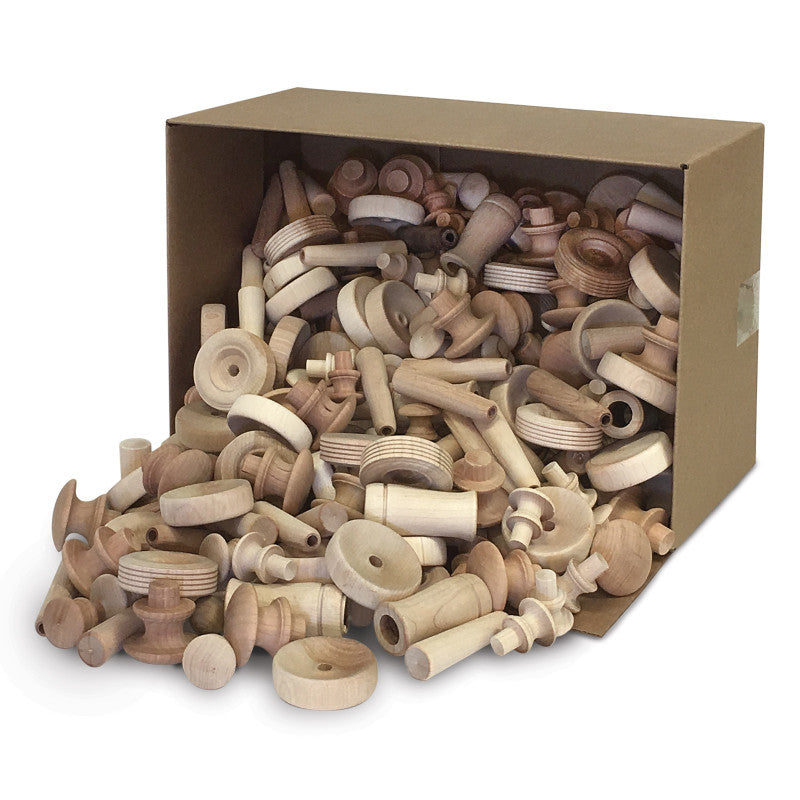 CREATIVITY STREET - Natural Wood Turnings, Assorted Shapes & Sizes, 18 lb.